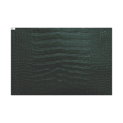 Emerald Crocodile Print Gift Wrapping Paper