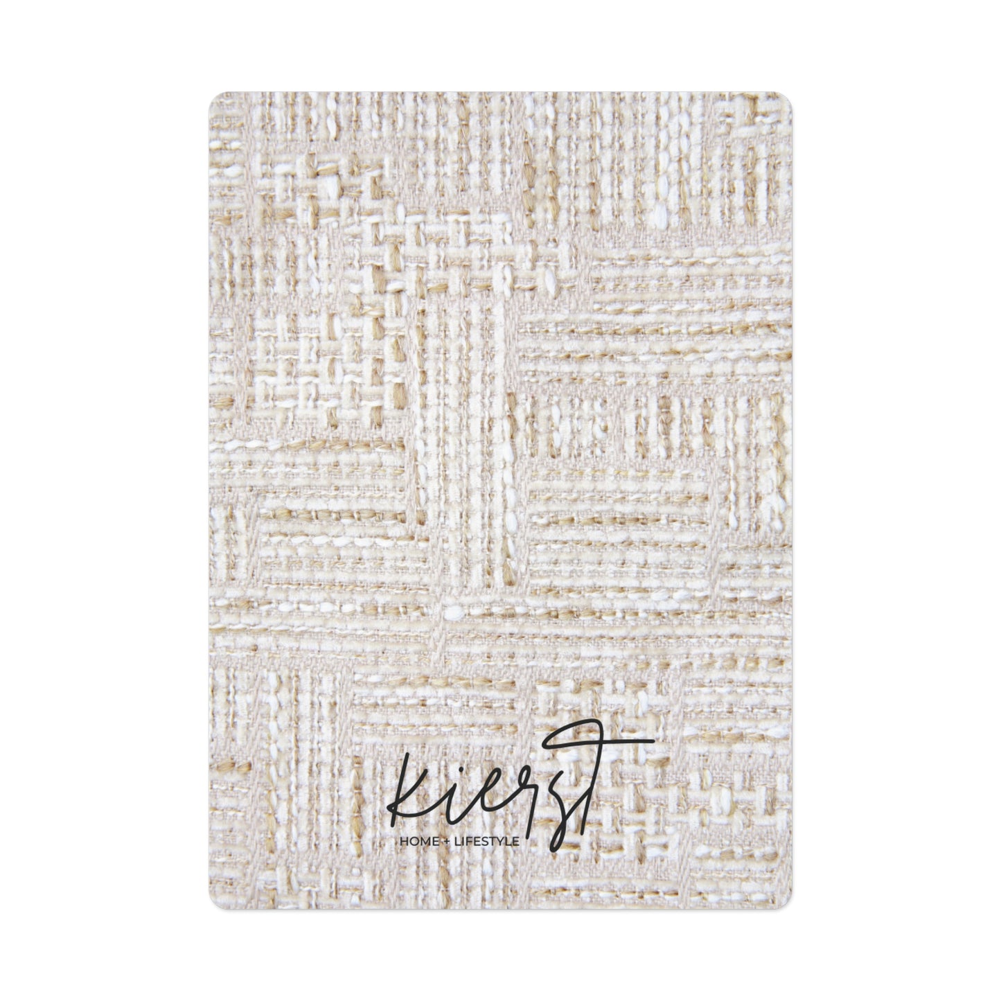 Cream + Gold Tweed Print Poker Playing Cards