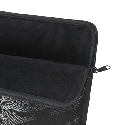Black + White Lace Print Laptop Sleeve