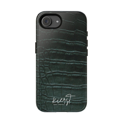Emerald Crocodile Print iPhone Case