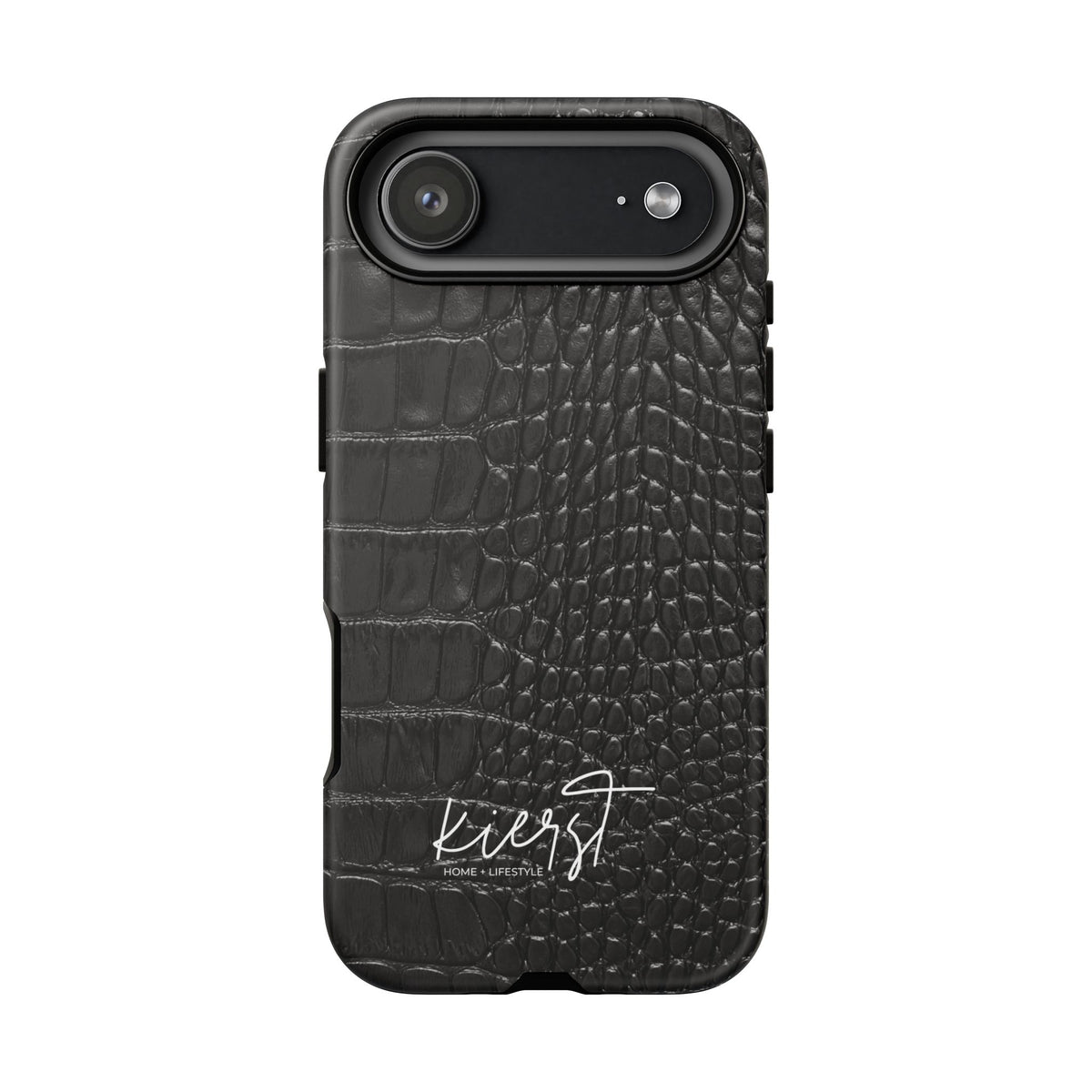 Black Crocodile Print iPhone Case