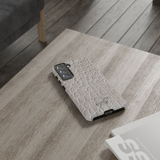 Cream Reptile Print Samsung Galaxy Phone Case | Understated Edge Meets Elevated Design