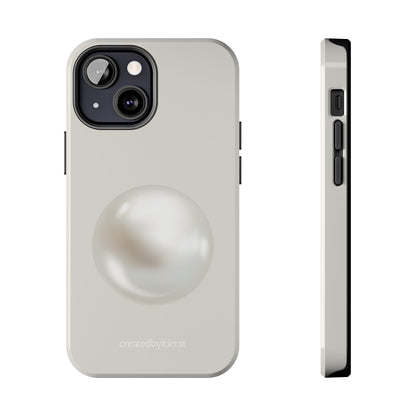 Single Pearl on Beige iPhone Case