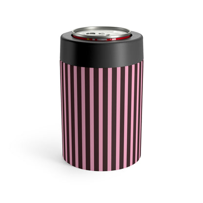 Signature Velvet Noir + Pink Stripes Can Holder