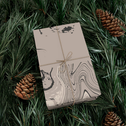 Cream, Grey, and Taupe Marble Gift Wrapping Paper