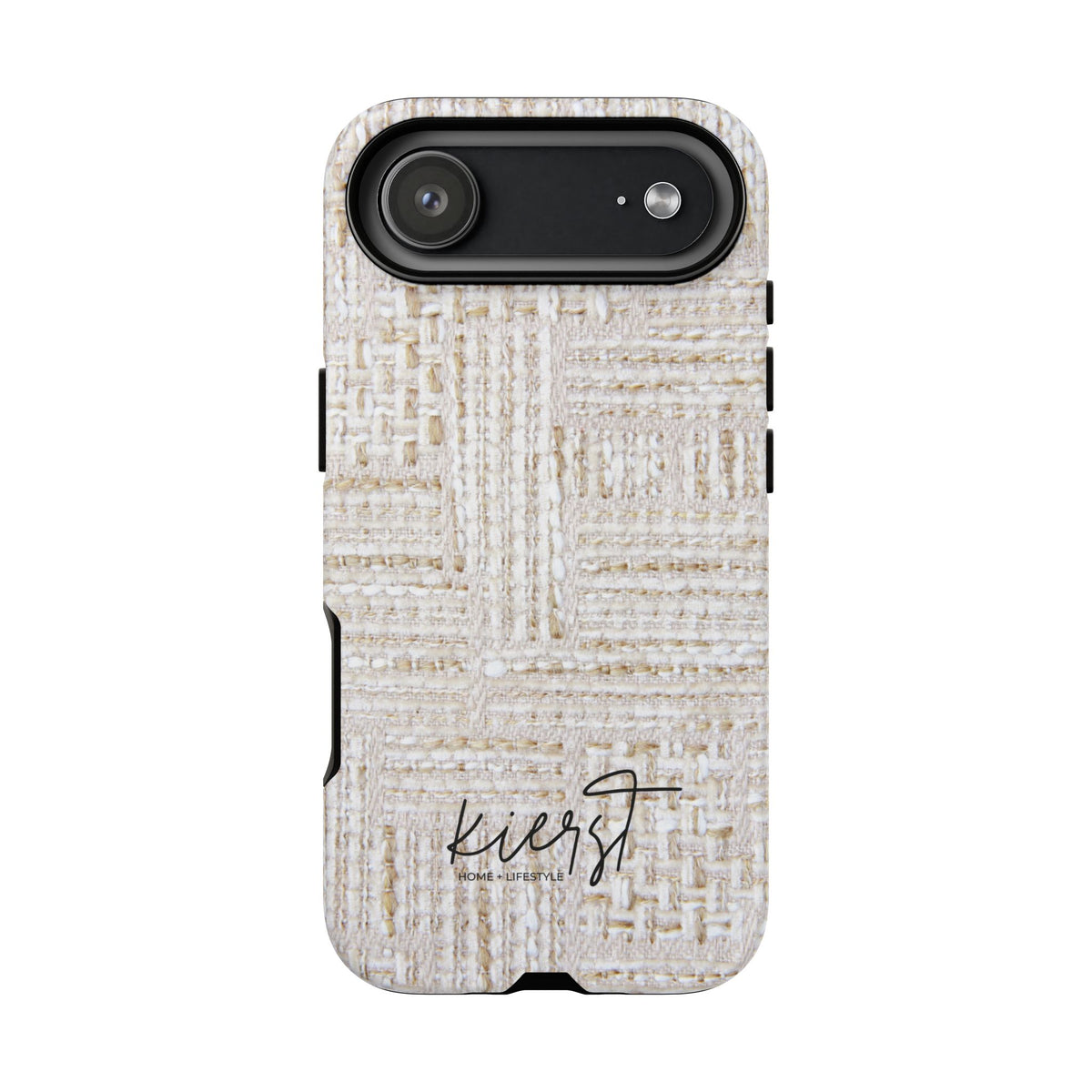 Cream + Gold Tweed Print iPhone Case