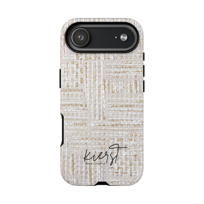 Cream + Gold Tweed Print iPhone Case