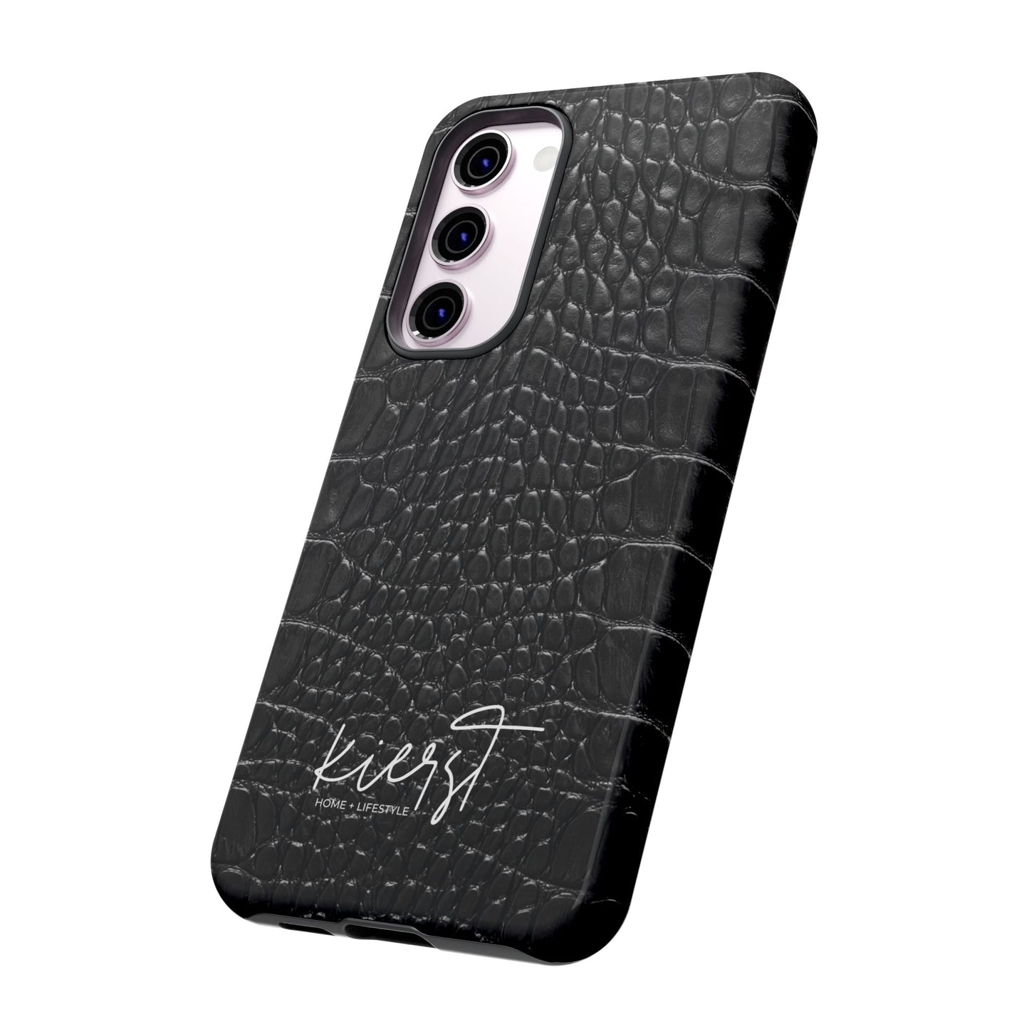 Black Alligator Print Samsung Galaxy Phone Case