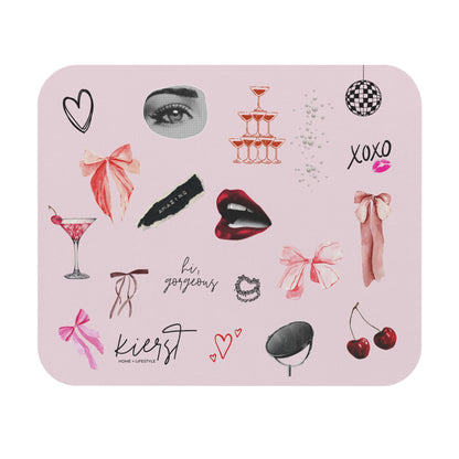 Pink Rectangle Mouse Pad - Edge of Romance