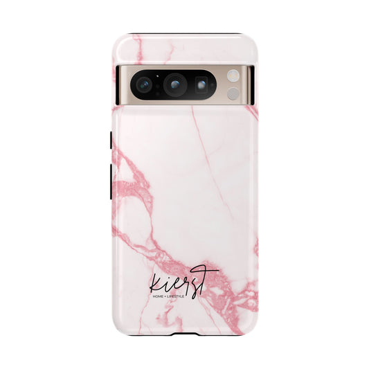 Pink + White Marble Google Pixel Case