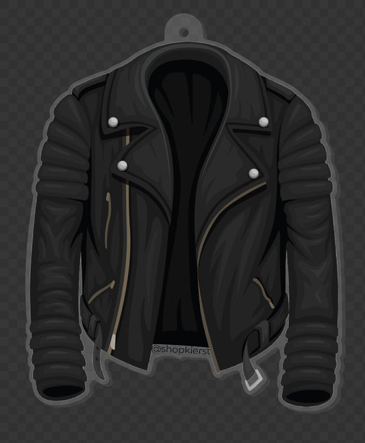 Black Leather Moto Jacket Ornament + Keychain