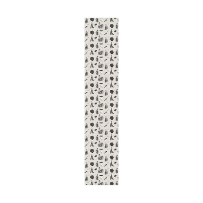 B&W Fashion Illustration Gift Wrapping Paper | Elegant Sketches on Bone White