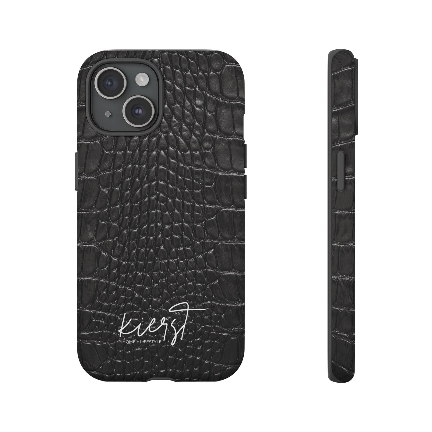 Black Alligator Print iPhone Case