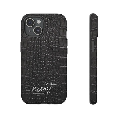 Black Alligator Print iPhone Case
