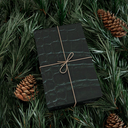 Emerald Crocodile Print Gift Wrapping Paper