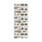 Vintage Stamps Travel Architecture on Bone Gift Wrapping Paper