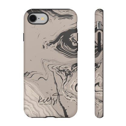 Cream, Grey, and Taupe Marble iPhone Case | A Bold Neutral Grounded in Softness