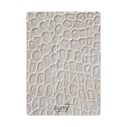 Cream Reptile Poker Playing Cards – Textured Print Luxe Deck by kierst