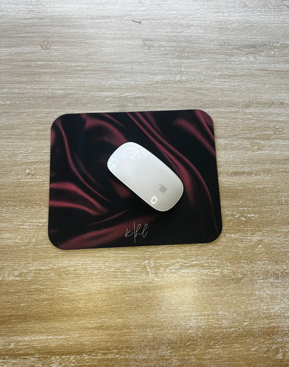 Signature Velvet Noir Silk Print Mouse Pad