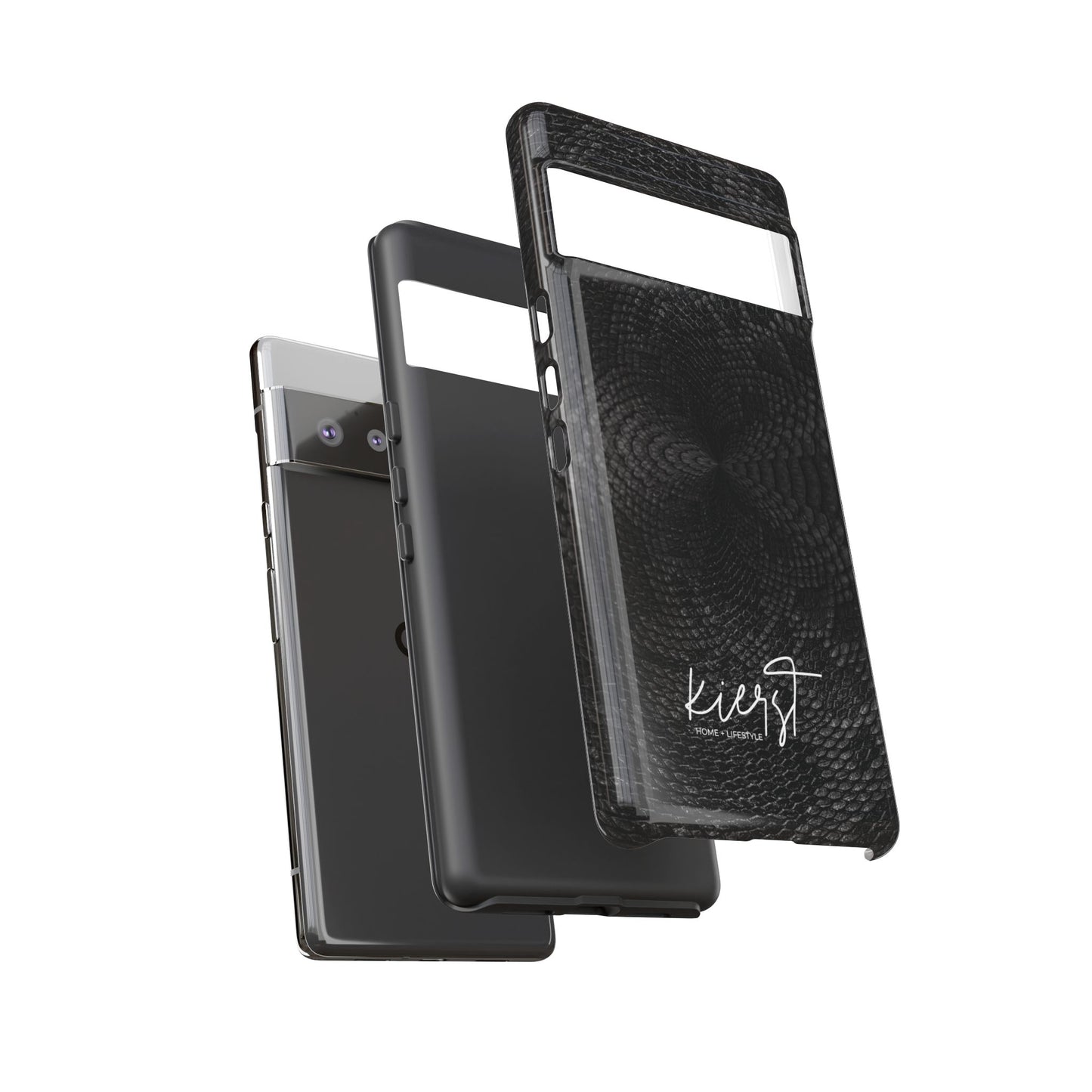 Black + Grey Snake Print Google Pixel Phone Case