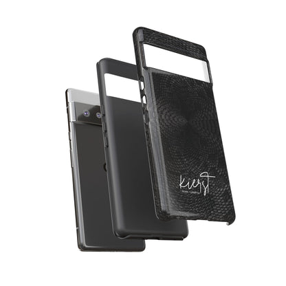 Black + Grey Snake Print Google Pixel Phone Case