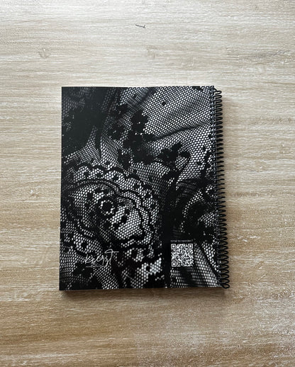 Black + White Lace Notebook