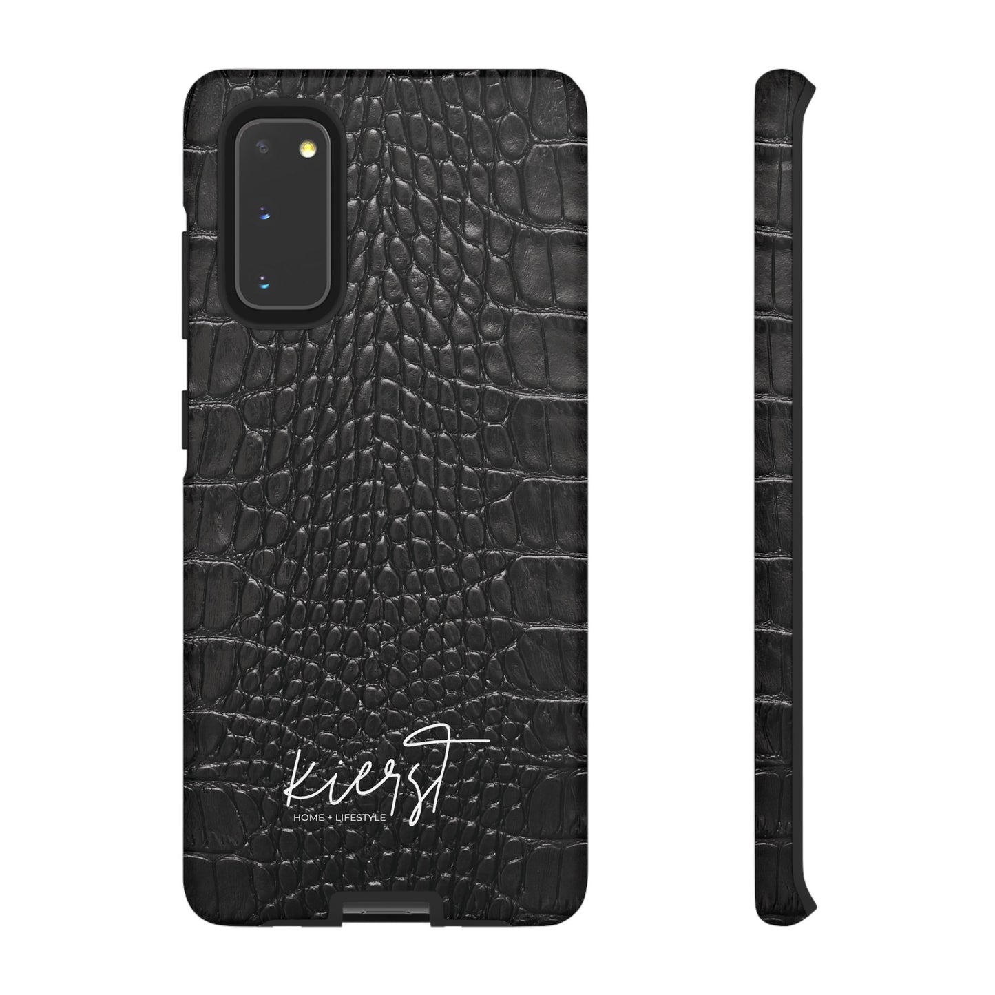 Black Alligator Print Samsung Galaxy Phone Case