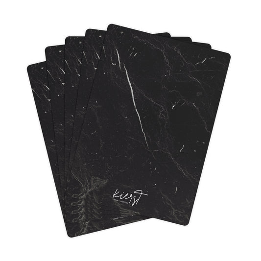 Black Marble Poker Playing Cards