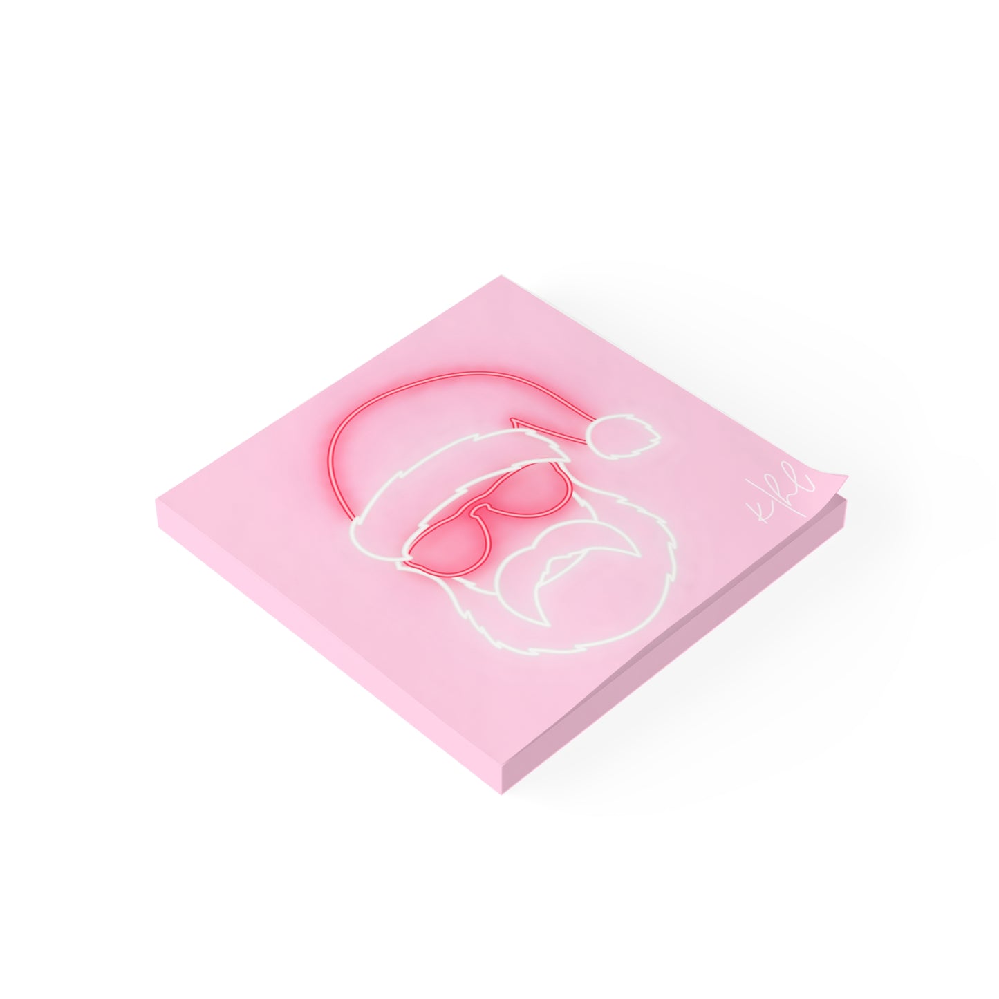 Neon Sign on Pink Post-it® Note Pad