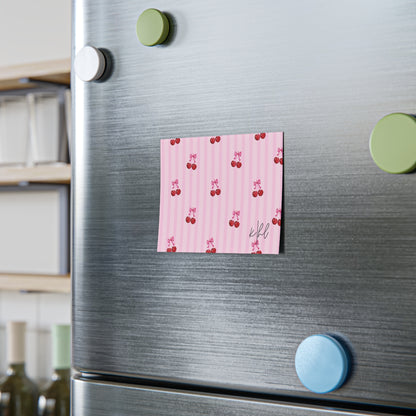 Cherries on Pink Stripes Post-it® Note Pad
