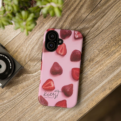 Strawberries iPhone Case | A Sweet Statement Rooted in Soft Luxury