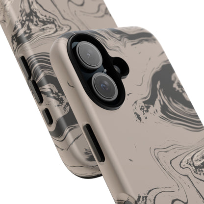 Cream, Grey, and Taupe Marble iPhone Case | A Bold Neutral Grounded in Softness