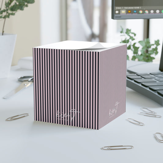 Signature Pink + Signature Storm Striped Note Cube