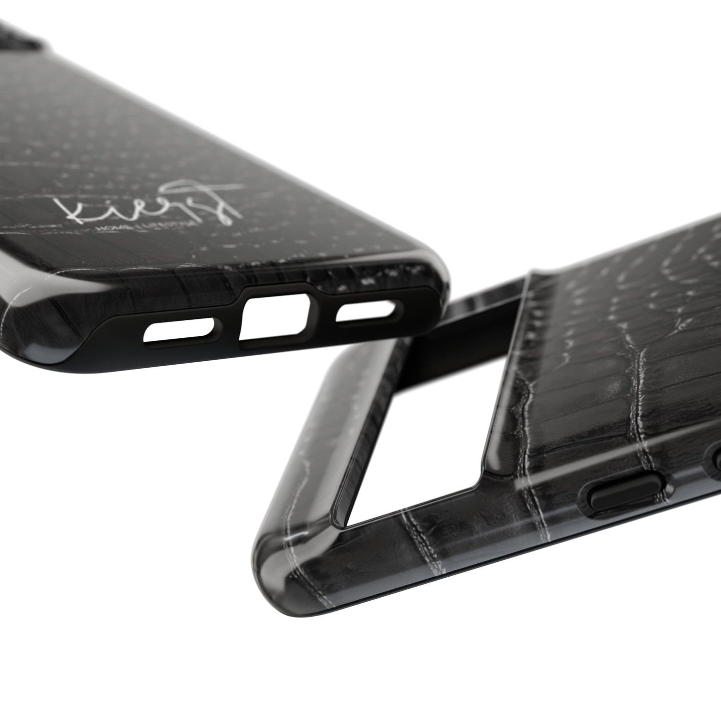 Black Crocodile Print Google Pixel Phone Case