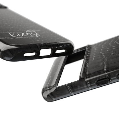 Black Crocodile Print Google Pixel Phone Case