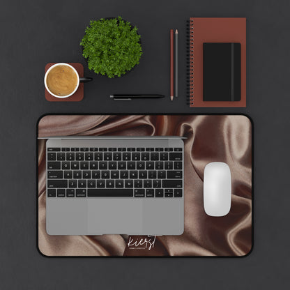 Chocolate Silk Print Desk Mat