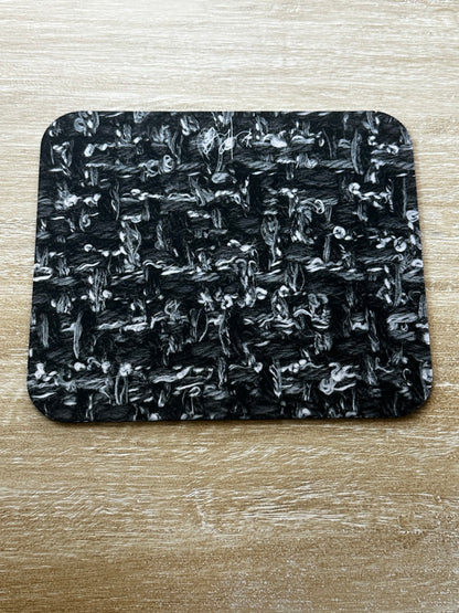 Grey Tweed Print Mouse Pad
