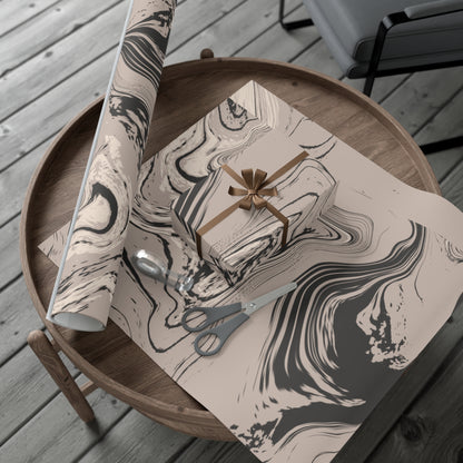 Cream, Grey, and Taupe Marble Gift Wrapping Paper