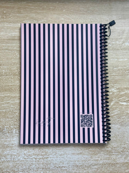 Signature Pink + Signature Storm Striped Notebook