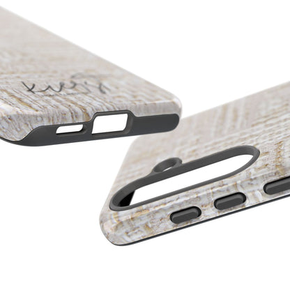 Cream + Gold Tweed Print Samsung Galaxy Phone Case