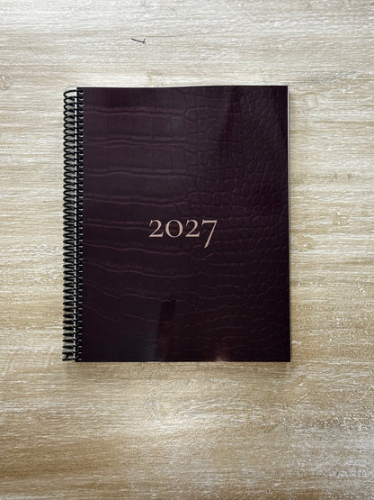 2027 Signature Velvet Noir Crocodile Lifestyle Planner