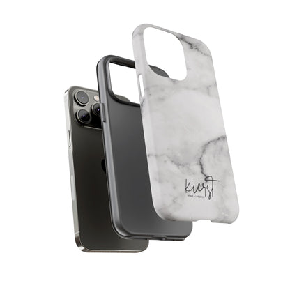 Lived-In White and Grey Marble iPhone Case | Curated Calm, Captured in Marble