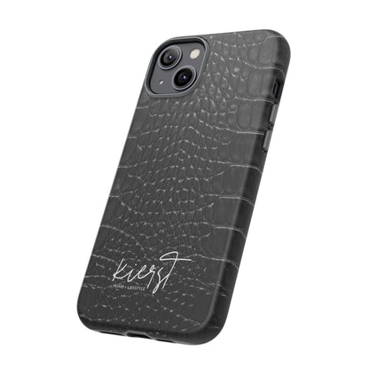 Black Alligator Print iPhone Case | Minimalist Edge Meets Everyday Function