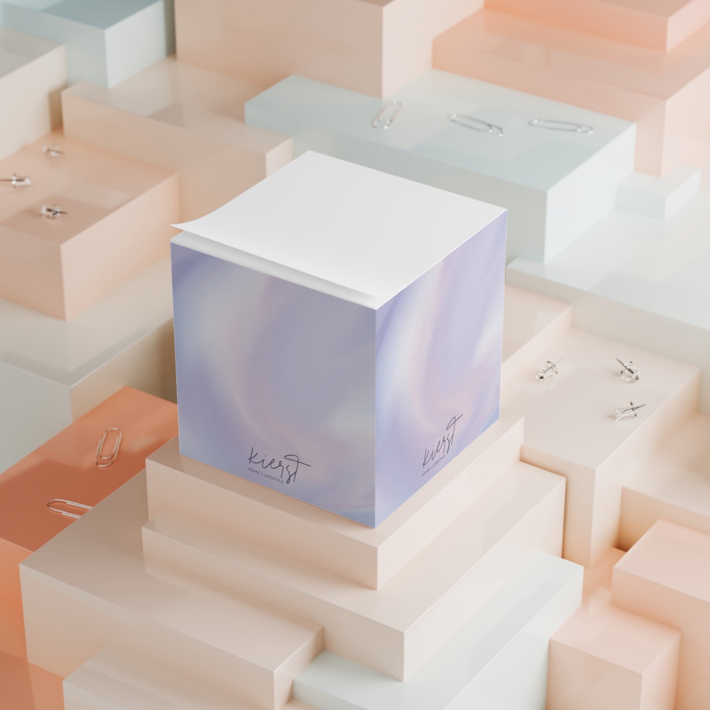 Lilac Marble Note Cube
