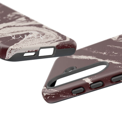 Cream Marble on Signature Velvet Noir Samsung Galaxy Phone Case