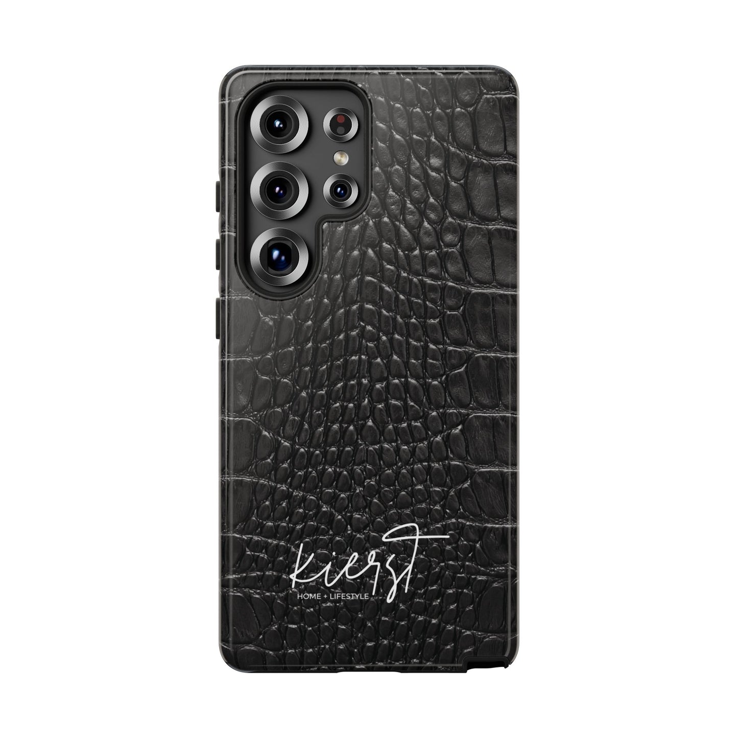 Black Alligator Print Samsung Galaxy Phone Case
