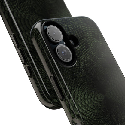 Deep Rich Green Snake Print iPhone Case