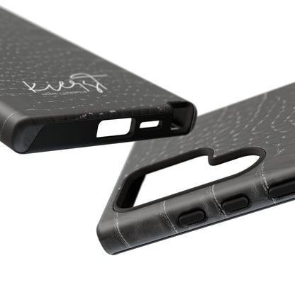 Black Alligator Print Samsung Galaxy Case | Refined Impact, Bold Simplicity