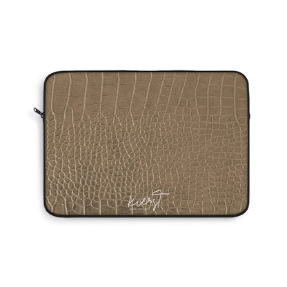 Tan Alligator Laptop Sleeve | Refined Texture Meets Everyday Function
