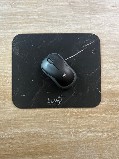 Black Marble Mouse Pad